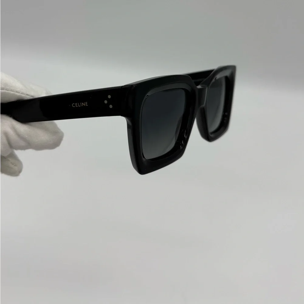 Authentic NEW Celine Black Rectangle Acetate sunglasses - Picture 17 of 17